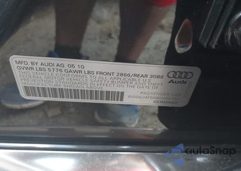 2011 Audi A8 4.2 from USA, damaged, VIN WAUAVAFD0BN000752